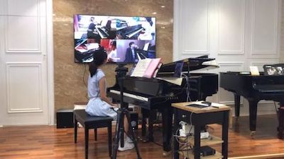 优胜客特邀艺术家浙江音乐学院钢琴系丁阳博士Hybrid远程教育大师班+音乐会圆满成功
